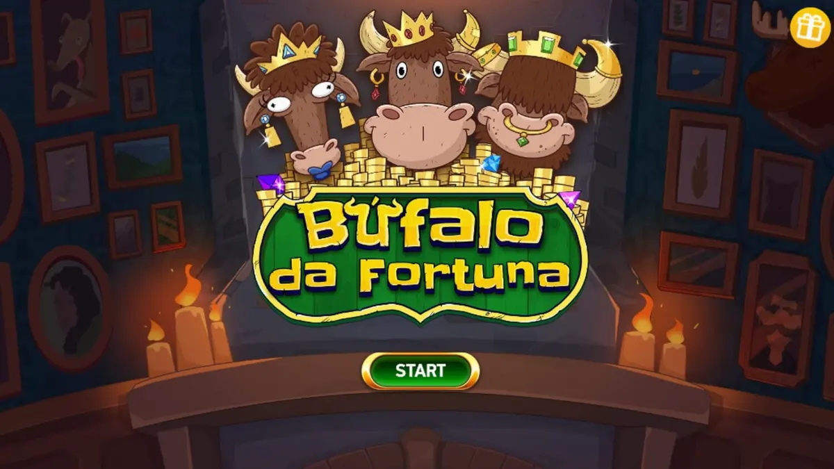 Interface do jogo Buffalo da Fortuna com tema de fronteira americana
